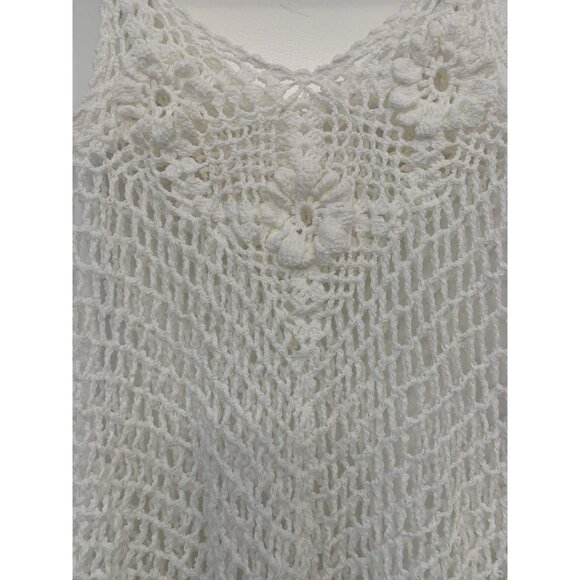 Crochet‎ White Tank Top Small - Picture 3 of 6